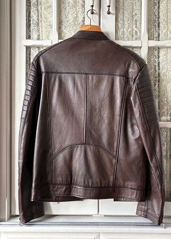 Kahverengi Deri Ceket/Mont - Görsel 20