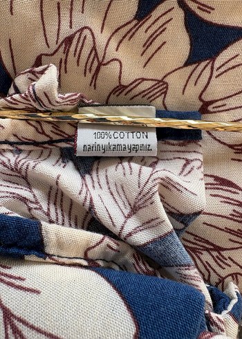 Kadın Lacivert Çiçek Desenli Uzun Kollu Tunik - Görsel 9