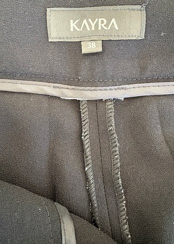 Siyah Piliseli Kadın Kumaş Pantolon - Görsel 7