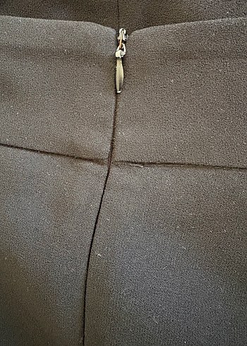 Siyah Piliseli Kadın Kumaş Pantolon - Görsel 8