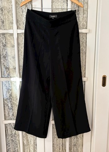 Siyah Piliseli Kadın Kumaş Pantolon - Görsel 2
