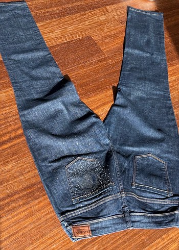 Guess Kadın Lacivert Denim Pantolon - Görsel 7