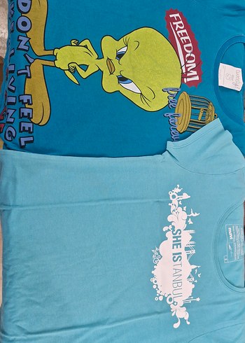 Pamuklu Kız Çocuk Tişörtü, Baskılı, Gri, Kısa Kollu - Görsel 3