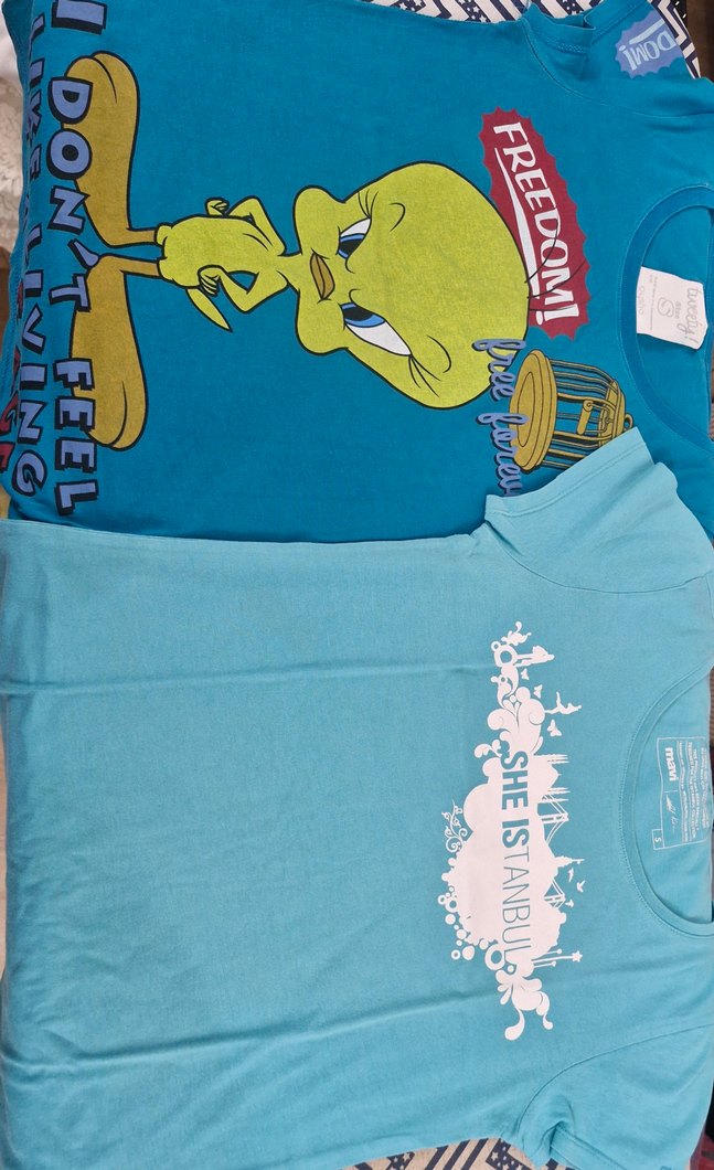 Pamuklu Kız Çocuk Tişörtü, Baskılı, Gri, Kısa Kollu - Görsel 3