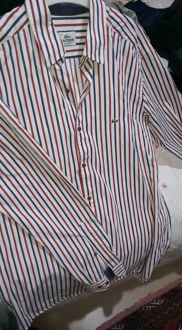 Vintage Çizgili Uzun Kollu Erkek Gömlek - Görsel 2