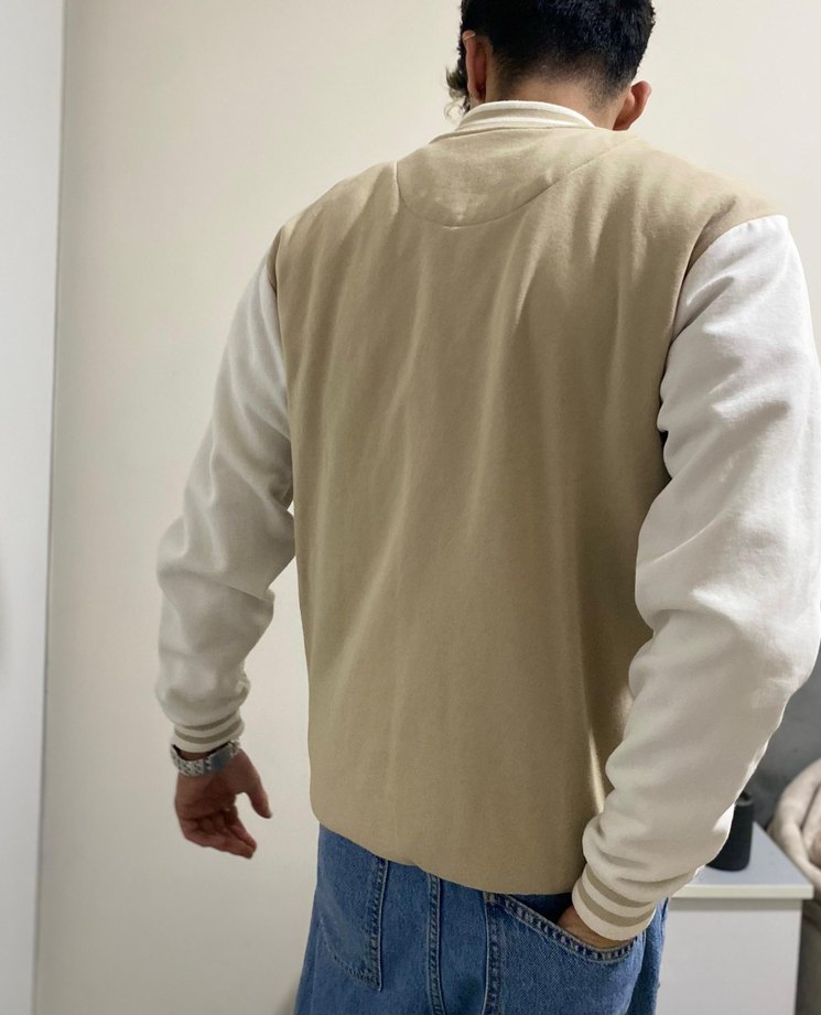 Bej Düğmeli Uzun Kollu Erkek Ceket - Görsel 2