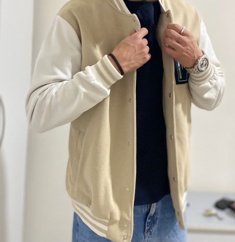 Bej Düğmeli Uzun Kollu Erkek Ceket - Görsel 4