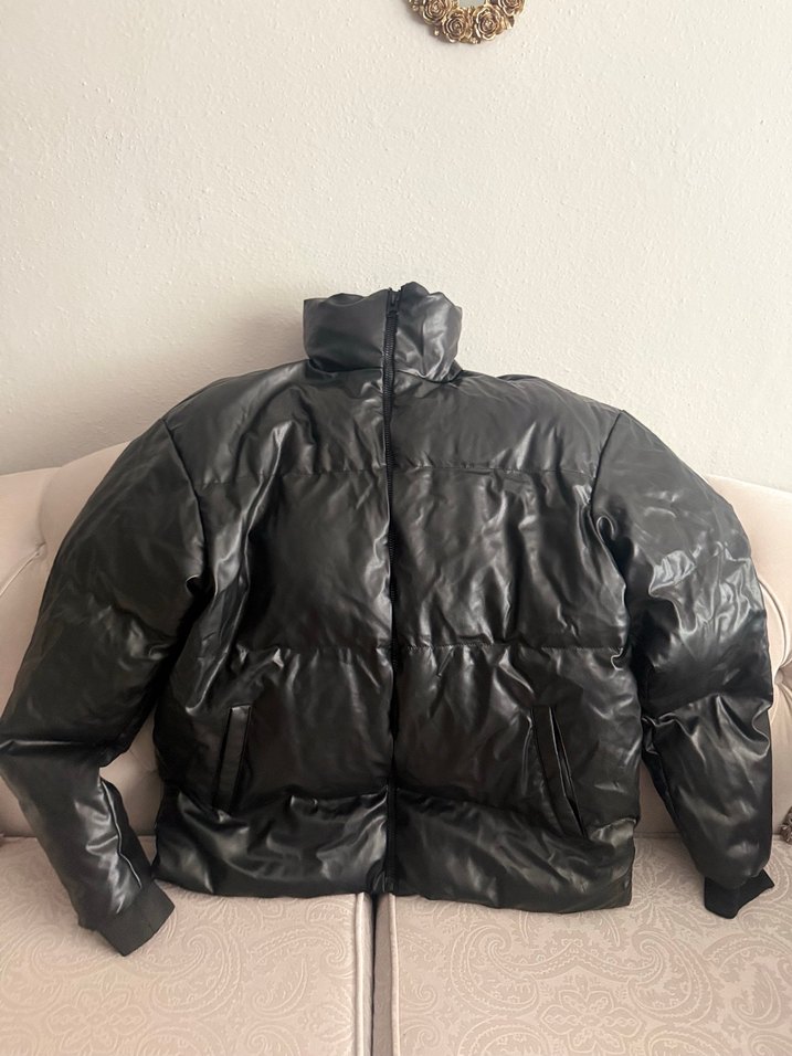 Erkek Regular Fit Deri Şişme Mont - Görsel 2