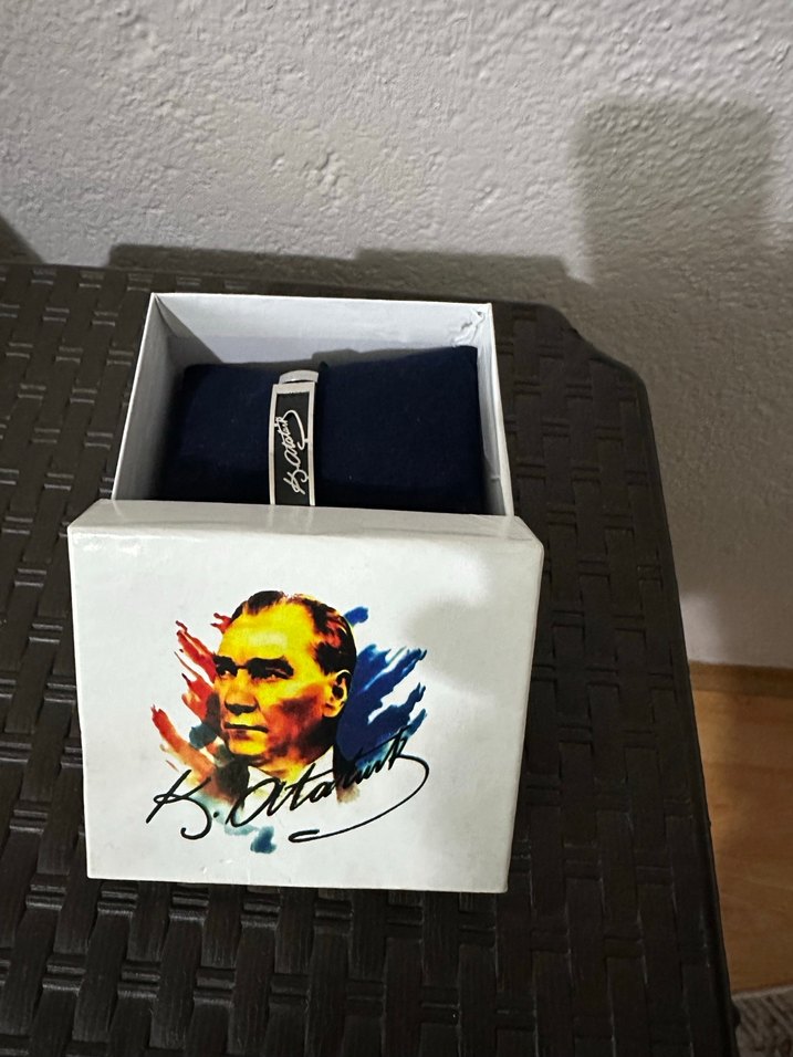 Atatürk İmzalı Klasik Siyah Erkek Bileklik - Görsel 3