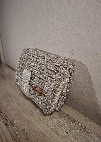 Bej Örgü Kadın Modern ve Şık Cüzdan - Görsel 3