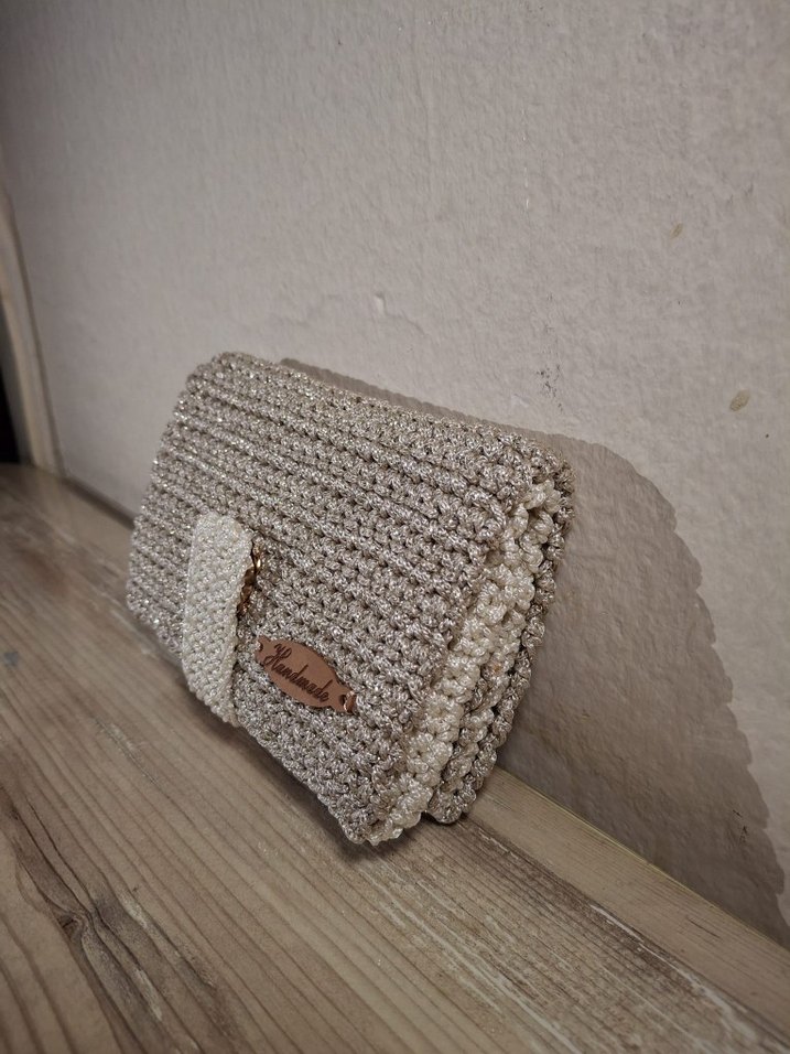 Bej Örgü Kadın Modern ve Şık Cüzdan - Görsel 3
