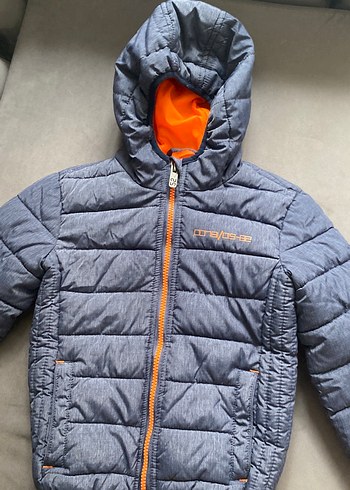 Erkek Çocuk Gri Kapüşonlu Fermuarlı Mont - Görsel 4