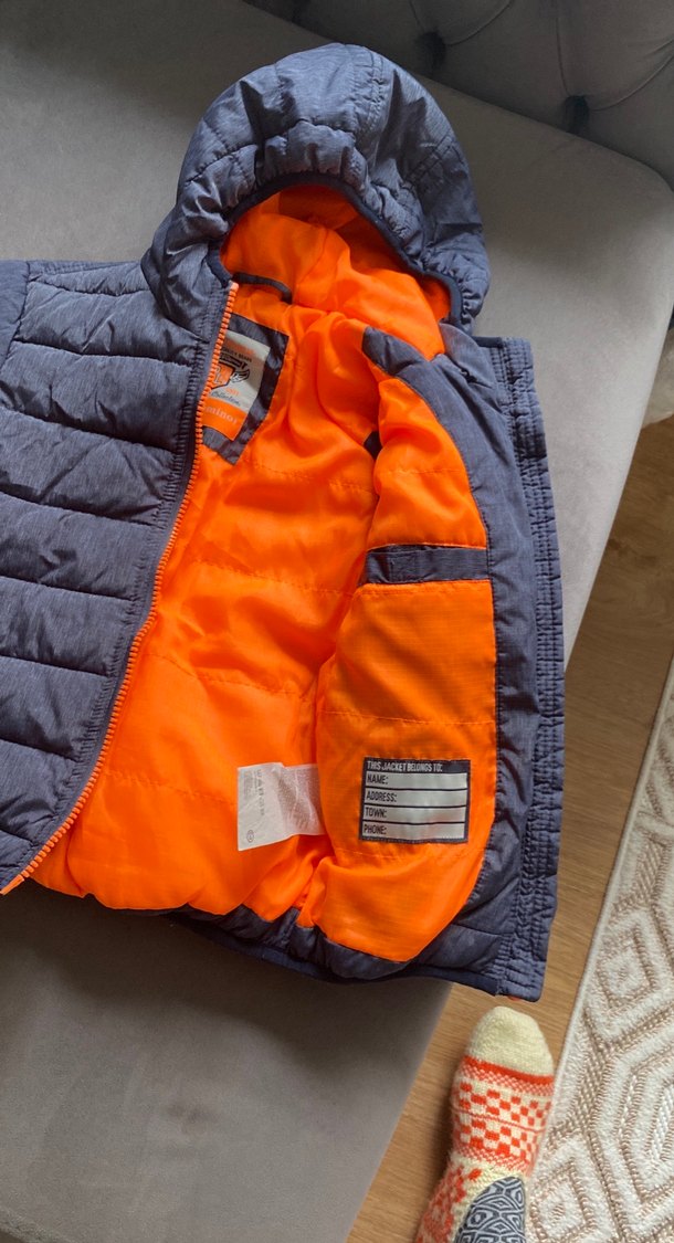 Erkek Çocuk Gri Kapüşonlu Fermuarlı Mont - Görsel 3