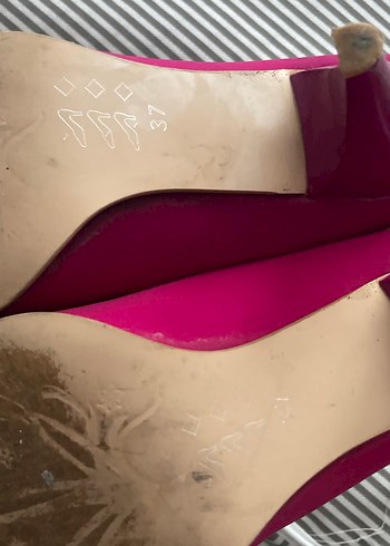 Pembe Parlak Stiletto Topuklu Kadın Ayakkabı - Görsel 3