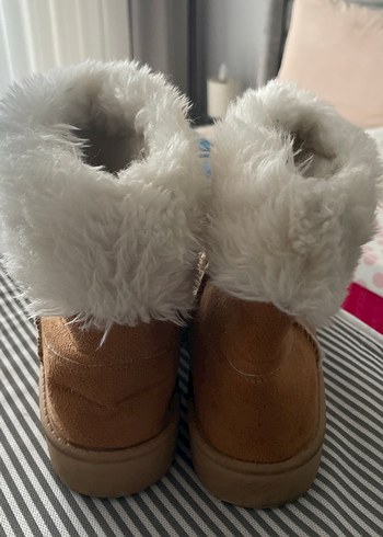 Kahverengi Süet Kürklü Kadın Dolgu Topuk Bot - Görsel 4