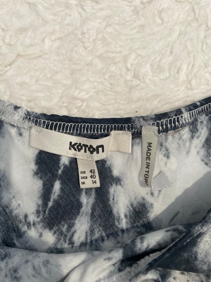 Gri Batik Desenli Uzun Bohem Etek - Görsel 3