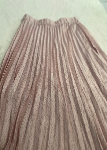 Pembe Piliseli Uzun Kadın Etek - Görsel 2