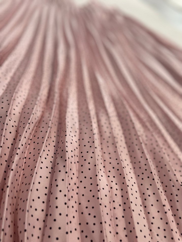 Pembe Piliseli Uzun Kadın Etek - Görsel 3