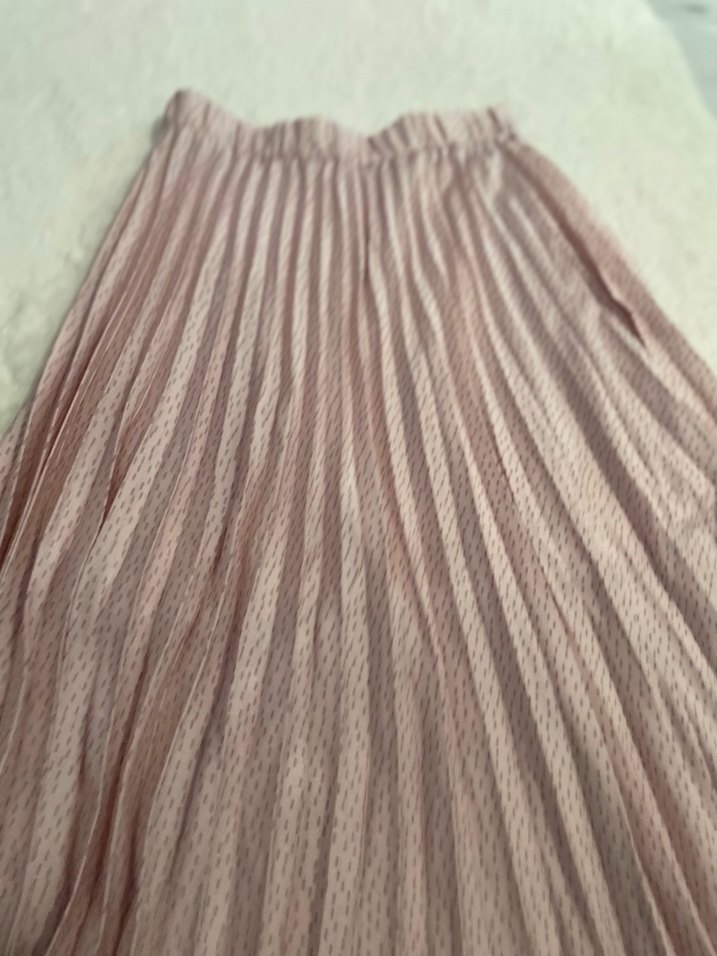 Pembe Piliseli Uzun Kadın Etek - Görsel 2