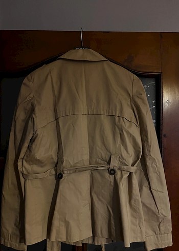 Bej Kuşaklı Midi Trençkot - Görsel 3