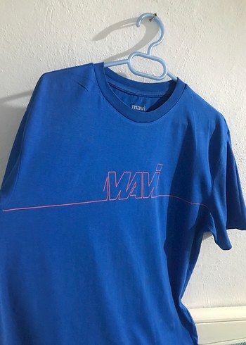 Mavi Baskılı Erkek Tişört - Görsel 3