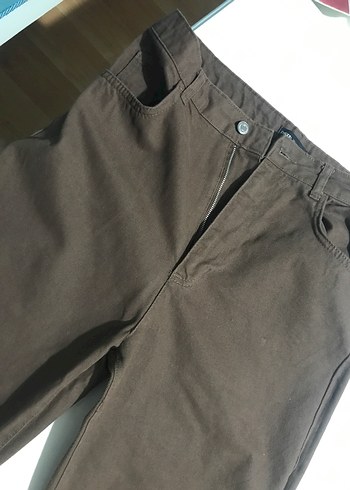 Kahverengi Kadın Süet Kumaş Pantolon - Görsel 3