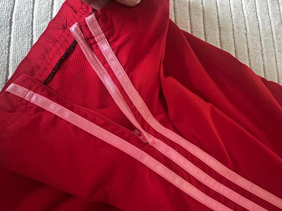 Kızlar için Kırmızı Fermuarlı Dar Kesim Eşofman - Görsel 2