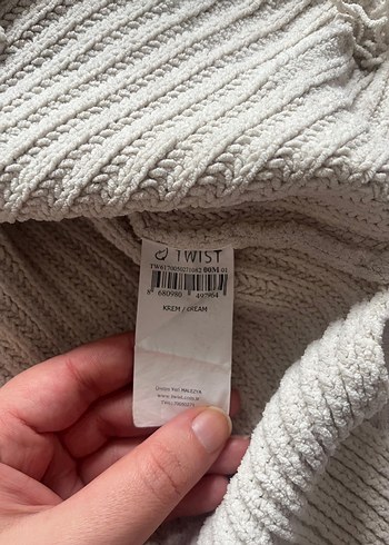 Beyaz Boğazlı Triko Salaş Kazak - Görsel 4