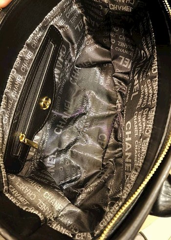 Zincir Detaylı Siyah Deri Chanel Çanta - Görsel 4