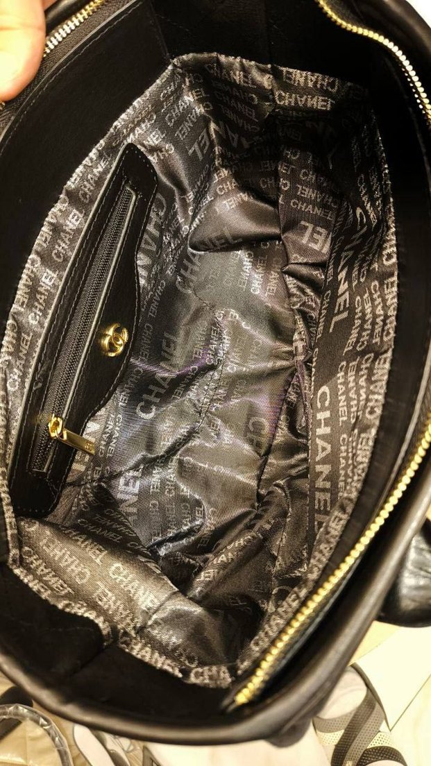 Zincir Detaylı Siyah Deri Chanel Çanta - Görsel 4