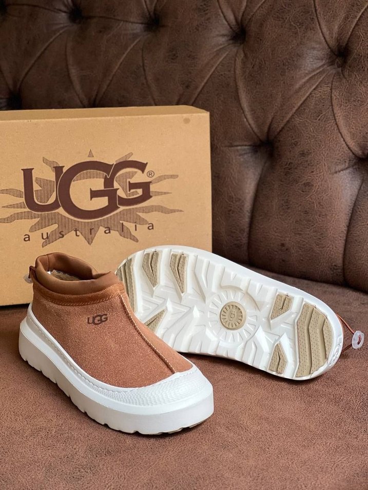 UGG Kahverengi Platform Tabanlı Kadın Spor Ayakkabı - Görsel 2
