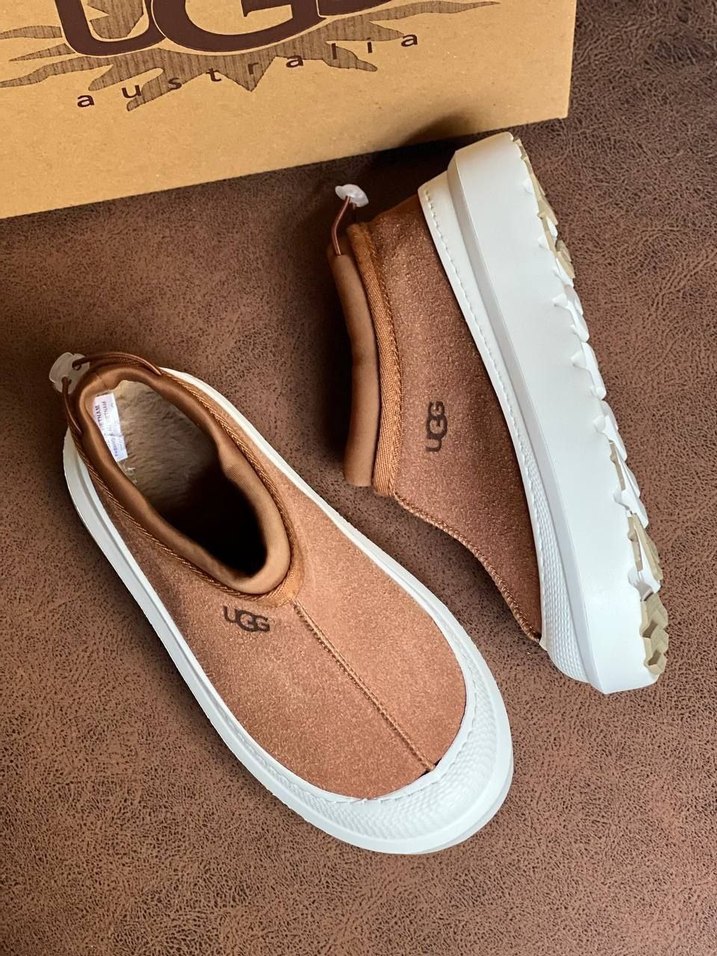 UGG Kahverengi Platform Tabanlı Kadın Spor Ayakkabı - Görsel 3