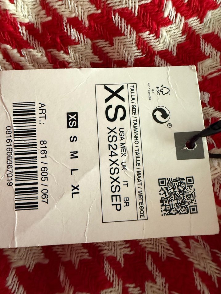 Kırmızı Desenli Fırfırlı Mini Etek - Görsel 3