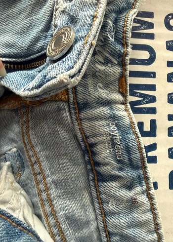 Kadın Açık Mavi Mini Denim Şort - Görsel 3