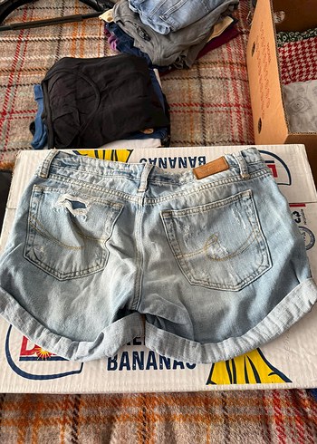 Kadın Açık Mavi Mini Denim Şort - Görsel 2