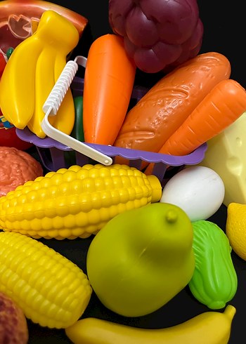 Renkli Eğitici Oyuncak Gıda Seti - Görsel 3