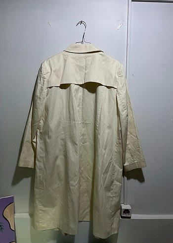 Bej Keten Uzun Kollu Düğmeli Gömlek - Görsel 4