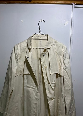 Bej Keten Uzun Kollu Düğmeli Gömlek - Görsel 3