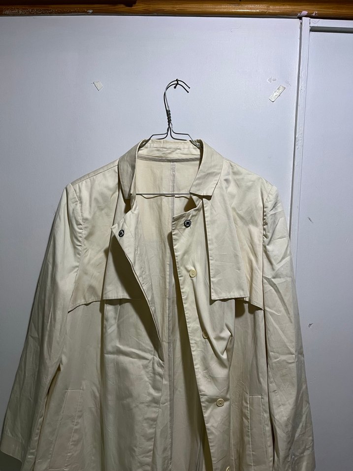 Bej Keten Uzun Kollu Düğmeli Gömlek - Görsel 3