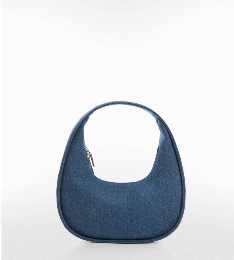 Fermuarlı Mavi Kot Kadın Çanta - Görsel 2