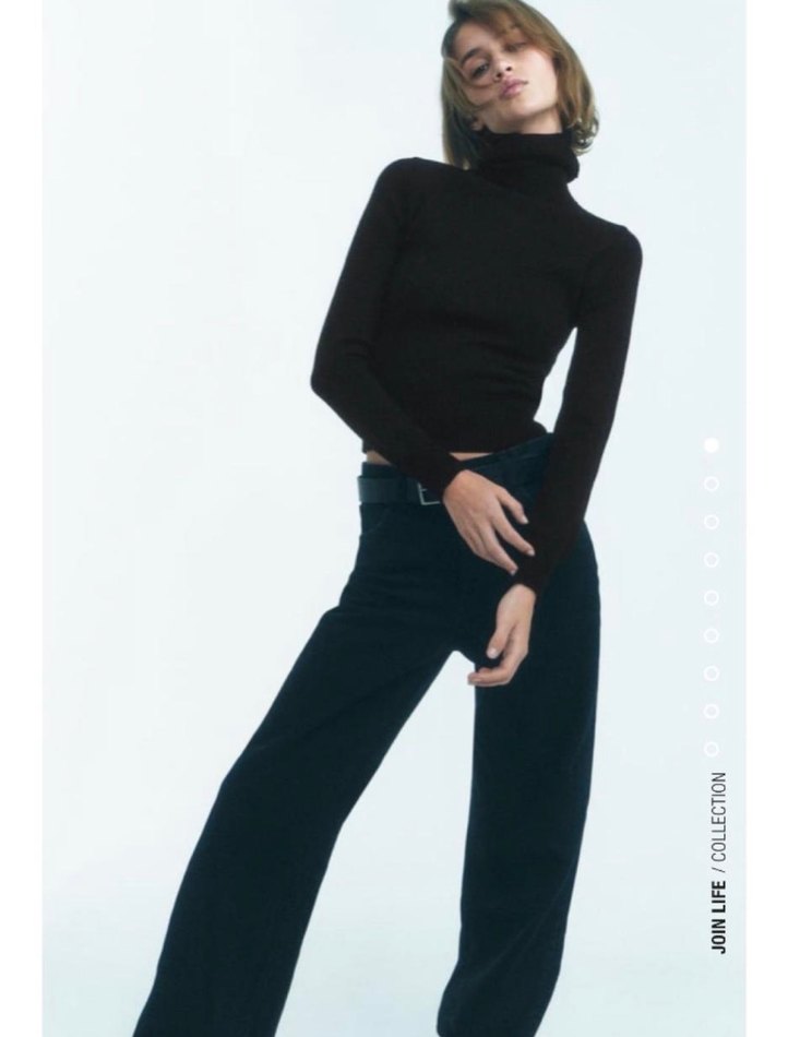 Siyah Balıkçı Yaka Kadın Kazak - Görsel 2