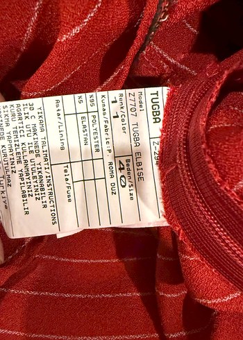 Kiremit rengi Tuğba marka elbise - Görsel 2