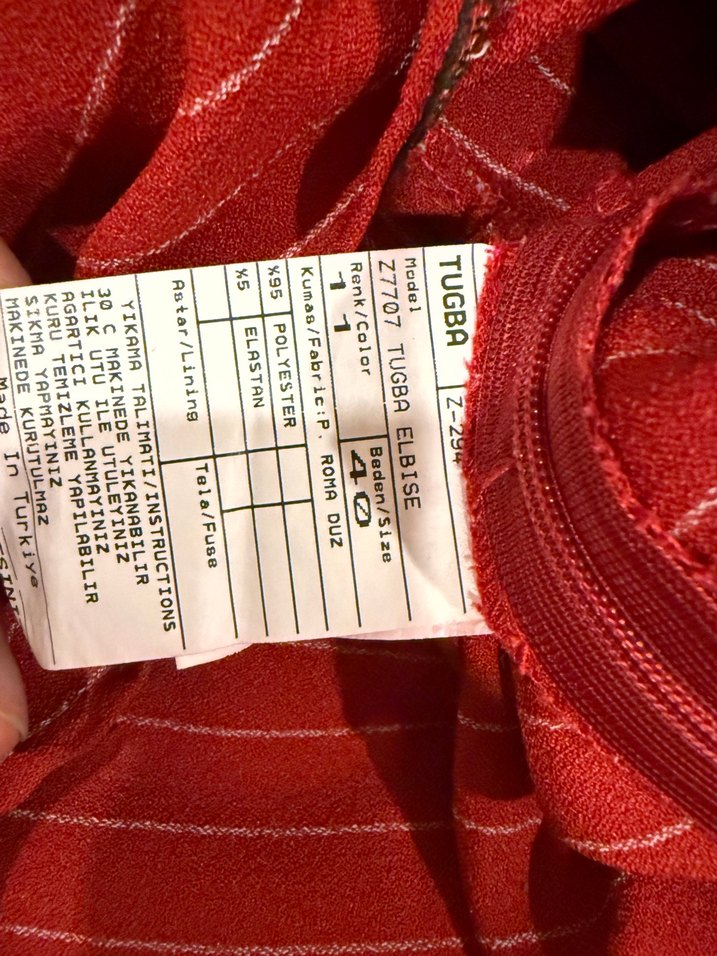 Kiremit rengi Tuğba marka elbise - Görsel 2