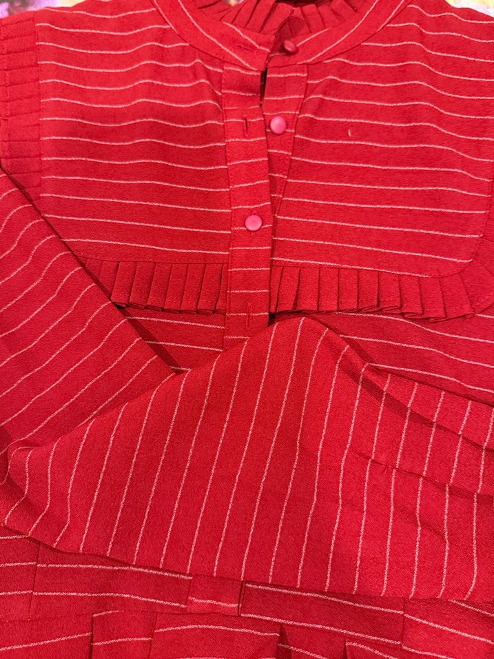 Kiremit rengi Tuğba marka elbise - Görsel 4