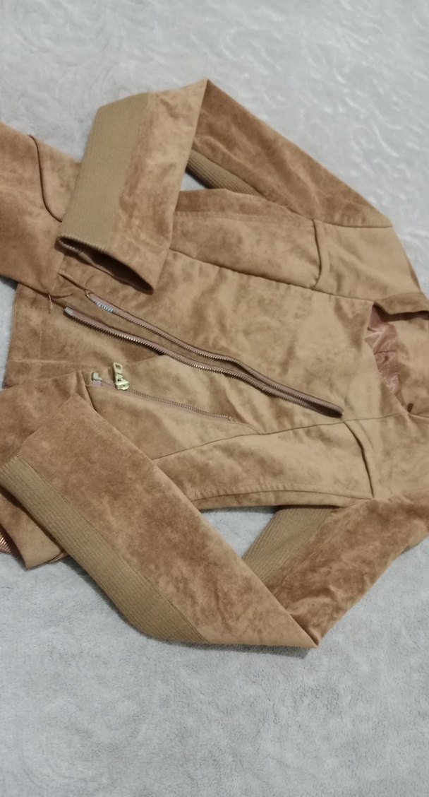 Bej Süet Kadın Ceket - Görsel 2