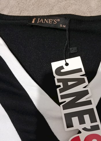 Siyah Beyaz V Yaka Uzun Kollu Midi Elbise - Görsel 4