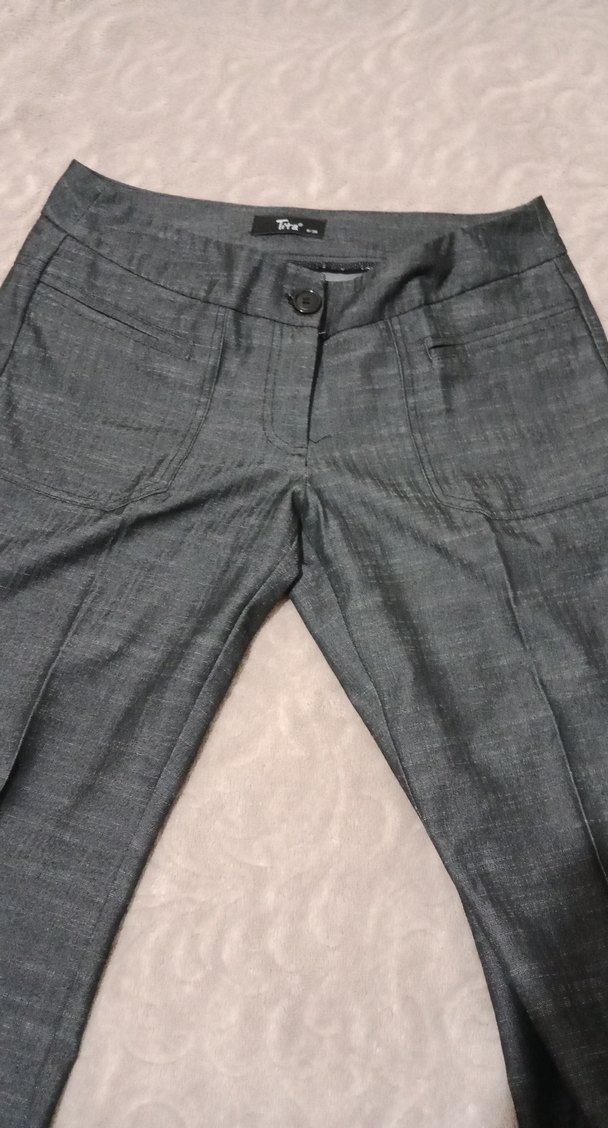 Titra Gri Kadın Kumaş Pantolon - Görsel 3