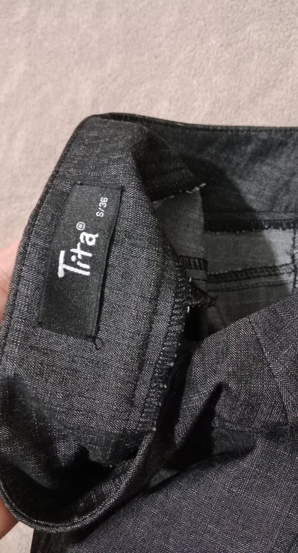 Titra Gri Kadın Kumaş Pantolon - Görsel 5