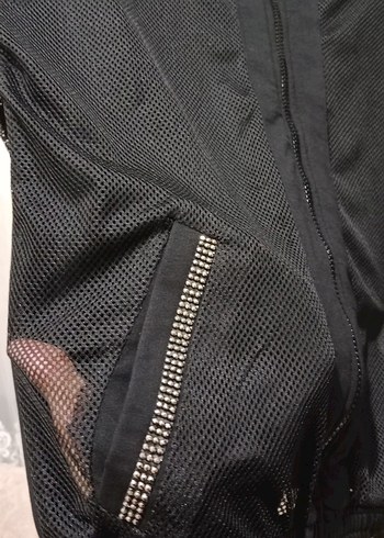 Siyah Kapüşonlu Fermuarlı Kadın Ceket - Görsel 7