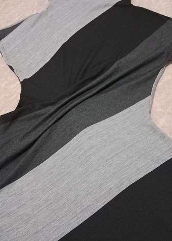 Gri Renkli Uzun Tunik - Görsel 3